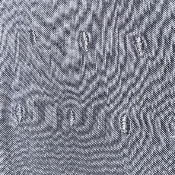 VAN HUESEN LINEN/VISCOSE BLUE BUTTON-DOWN  EMBROIDERED TANK SZ M - Picture 5 of 9